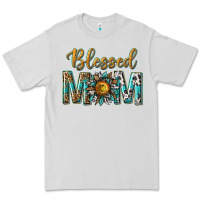 Dove Grey western blessed mom with sunflower Premium Tee - texasbilliewilder
