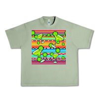 Oil Green margarita serape seamless pattern Urban Heavy Tee - BundleAndBundleShop