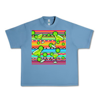 Pebble Blue margarita serape seamless pattern Urban Heavy Tee - BundleAndBundleShop