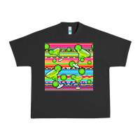 Pigment Black margarita serape seamless pattern Urban Heavy Tee - BundleAndBundleShop