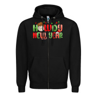 Black howdy new year Zipper Hoodie - MaliasSmallBusiness