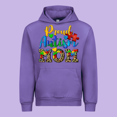 Proud Autism Mom Urban Hoodie Designed By Cowgirlartshop