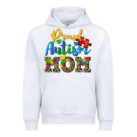 White proud autism mom Urban Hoodie - CowGirlArtShop