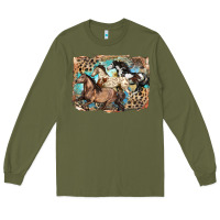 Army Green 3 western horses running free Long Sleeve Tee - LillyAllenDesigns