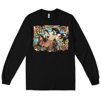 Black 3 western horses running free Long Sleeve Tee - LillyAllenDesigns