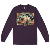 Plum 3 western horses running free Long Sleeve Tee - LillyAllenDesigns