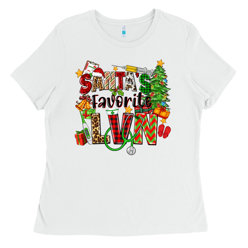 Santa's Favorite Lvn Ladies Tee by Zillion Design Studio | Teevron