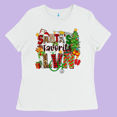 Santa's Favorite Lvn Ladies Tee Designed By Zillion Design Studio