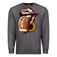 Charcoal Heather football Premium Sweatshirt - Jasminsmagicworld