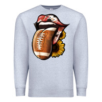 Heather Grey football Premium Sweatshirt - Jasminsmagicworld