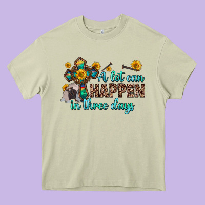 A Lot Can Happen In Three Days Heavy Core Tee Designed By Zillion Design Studio
