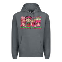 Rock cafecito y chisme with coffee cups Premium Hoodie - texasbilliewilder