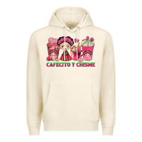 Tofu cafecito y chisme with coffee cups Premium Hoodie - texasbilliewilder