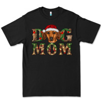 Black christmas dog mom dachshund Premium Tee - RanaPortraitStore