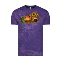 Cloud Purple sunflower truck Vintage Tee - JahusDesignShop