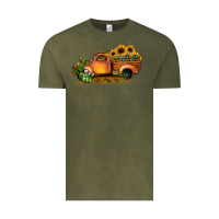 Vintage Olive sunflower truck Vintage Tee - JahusDesignShop