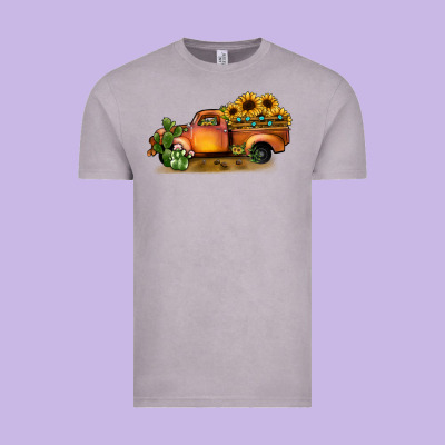 Sunflower Truck Vintage Tee Designed By Jahusdesignshop