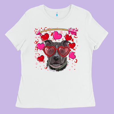 Ladies Tee Valentine's day  pitbull