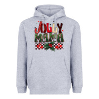 Heather Grey Christmas jolly mama Heavyweight Hoodie - BarkalooDesign