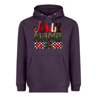 Plum Christmas jolly mama Heavyweight Hoodie - BarkalooDesign