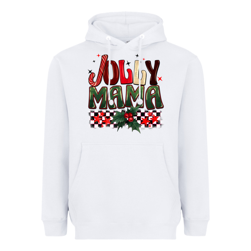 Christmas Jolly Mama Heavyweight Hoodie by BarkalooDesign | Teevron
