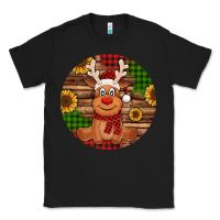 Black Cute reindeer Christmas Classic Tee - Jasminsmagicworld