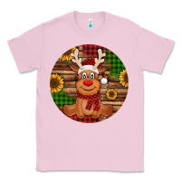 Bubblegum Pink Cute reindeer Christmas Classic Tee - Jasminsmagicworld