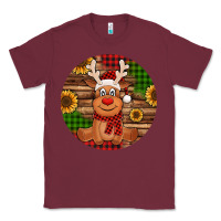 Burgundy Cute reindeer Christmas Classic Tee - Jasminsmagicworld