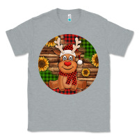 Heather Grey Cute reindeer Christmas Classic Tee - Jasminsmagicworld