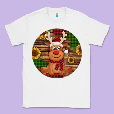 Cute Reindeer Christmas Classic Tee Designed By Jasminsmagicworld