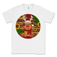 White Cute reindeer Christmas Classic Tee - Jasminsmagicworld