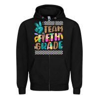 Black team fifth grade Zipper Hoodie - NancyCooperArtShop