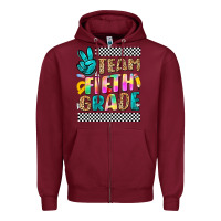 Burgundy team fifth grade Zipper Hoodie - NancyCooperArtShop
