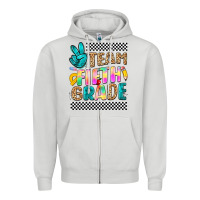 Dove Grey team fifth grade Zipper Hoodie - NancyCooperArtShop