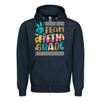 Navy team fifth grade Zipper Hoodie - NancyCooperArtShop
