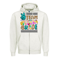 Oatmeal Heather team fifth grade Zipper Hoodie - NancyCooperArtShop