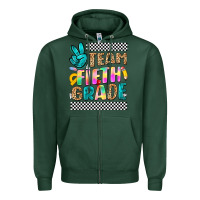 Sports Green team fifth grade Zipper Hoodie - NancyCooperArtShop