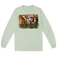 Matcha 2 horses at the ranch Long Sleeve Tee - LillyAllenDesigns
