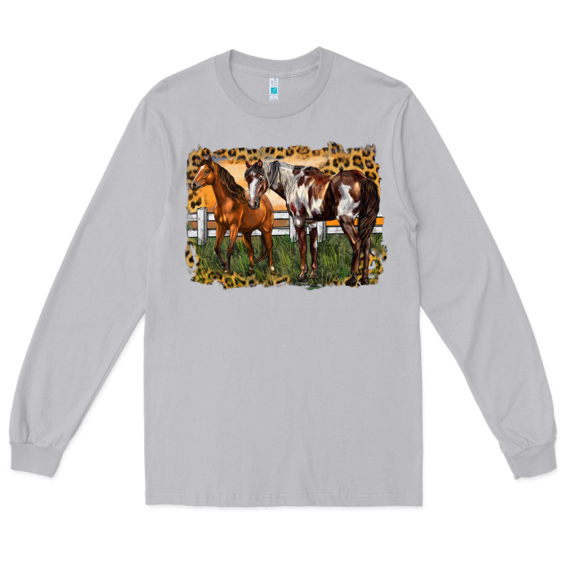 2 Horses At The Ranch Long Sleeve Tee by LillyAllenDesigns | Teevron