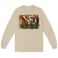 Mushroom 2 horses at the ranch Long Sleeve Tee - LillyAllenDesigns