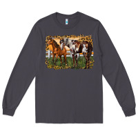 Smoke 2 horses at the ranch Long Sleeve Tee - LillyAllenDesigns