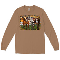 Toasted Coconut 2 horses at the ranch Long Sleeve Tee - LillyAllenDesigns