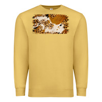 Antique Gold leopard cowhide brushstroke Premium Sweatshirt - Jasminsmagicworld