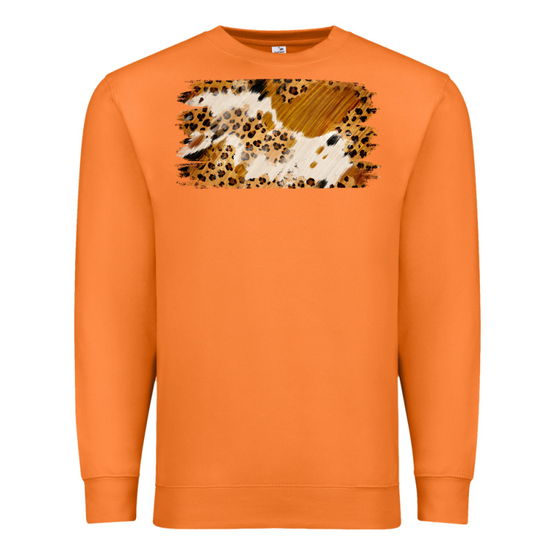 Leopard Cowhide Brushstroke Premium Sweatshirt by Jasminsmagicworld | Teevron