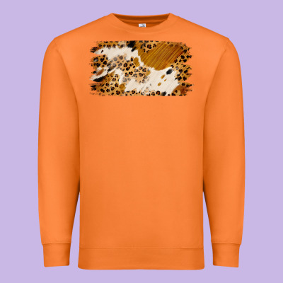 Leopard Cowhide Brushstroke Premium Sweatshirt Designed By Jasminsmagicworld