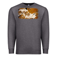 Charcoal Heather leopard cowhide brushstroke Premium Sweatshirt - Jasminsmagicworld