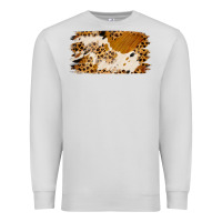 Dove Grey leopard cowhide brushstroke Premium Sweatshirt - Jasminsmagicworld
