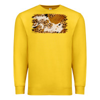 Lemon leopard cowhide brushstroke Premium Sweatshirt - Jasminsmagicworld