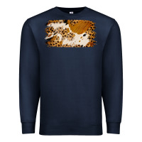 Navy leopard cowhide brushstroke Premium Sweatshirt - Jasminsmagicworld