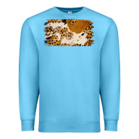 Ocean Blue leopard cowhide brushstroke Premium Sweatshirt - Jasminsmagicworld